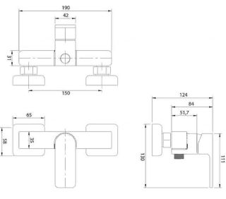 Смеситель для душа Omnires Baretti хром BA7840CR